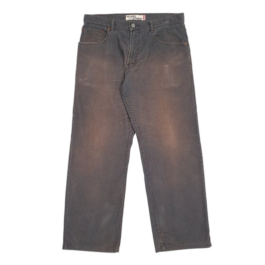 Mens Grey Levis Relaxed Corduroy Trousers