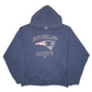 Mens Navy Reebok New England Patriots Football USA NFL Spellout Hoodie Jumper