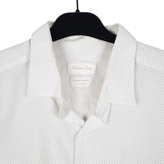 Mens White Massimo Dutti  Long Sleeve Shirt