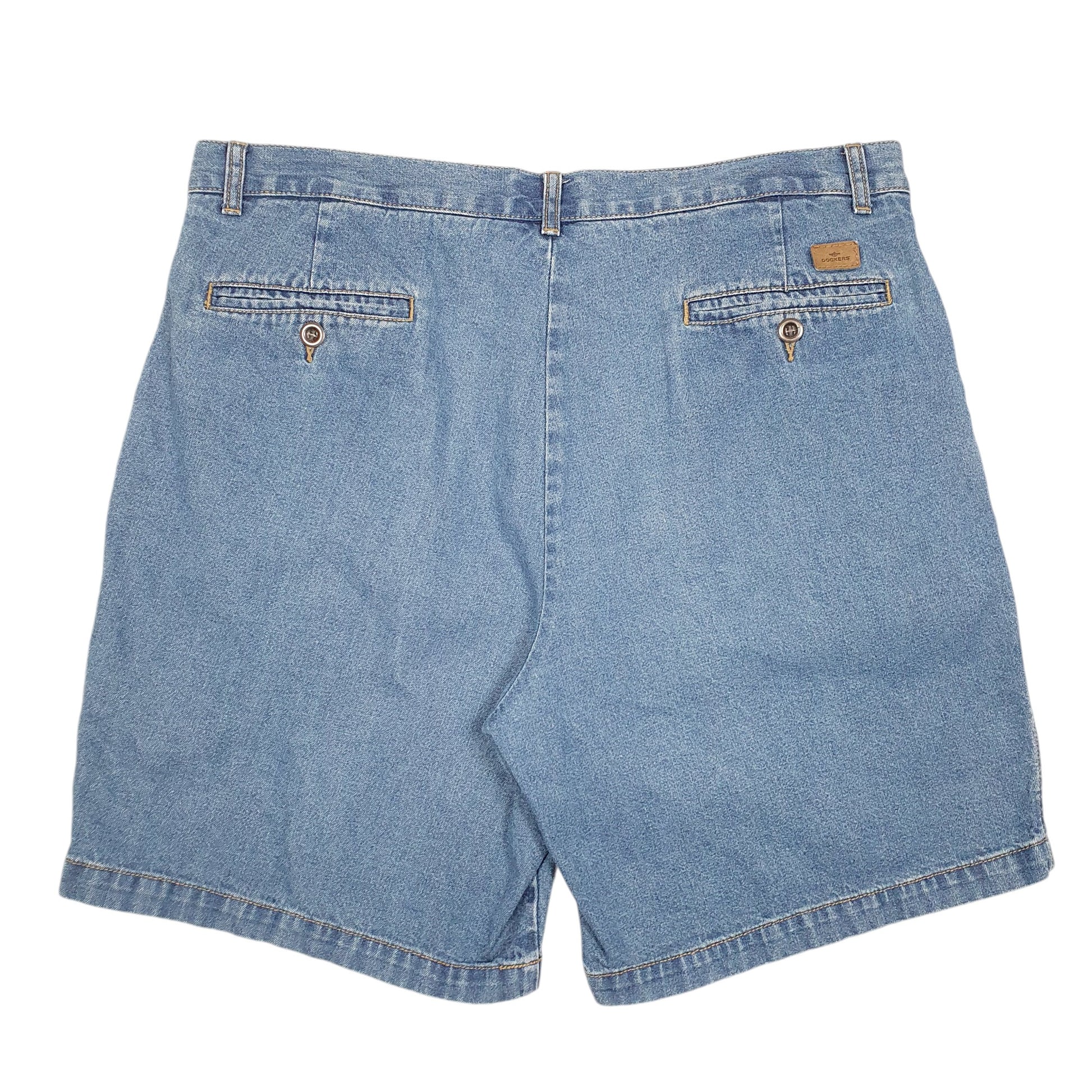 Mens Blue Dockers Double Pleated Jorts Jean Denim Shorts