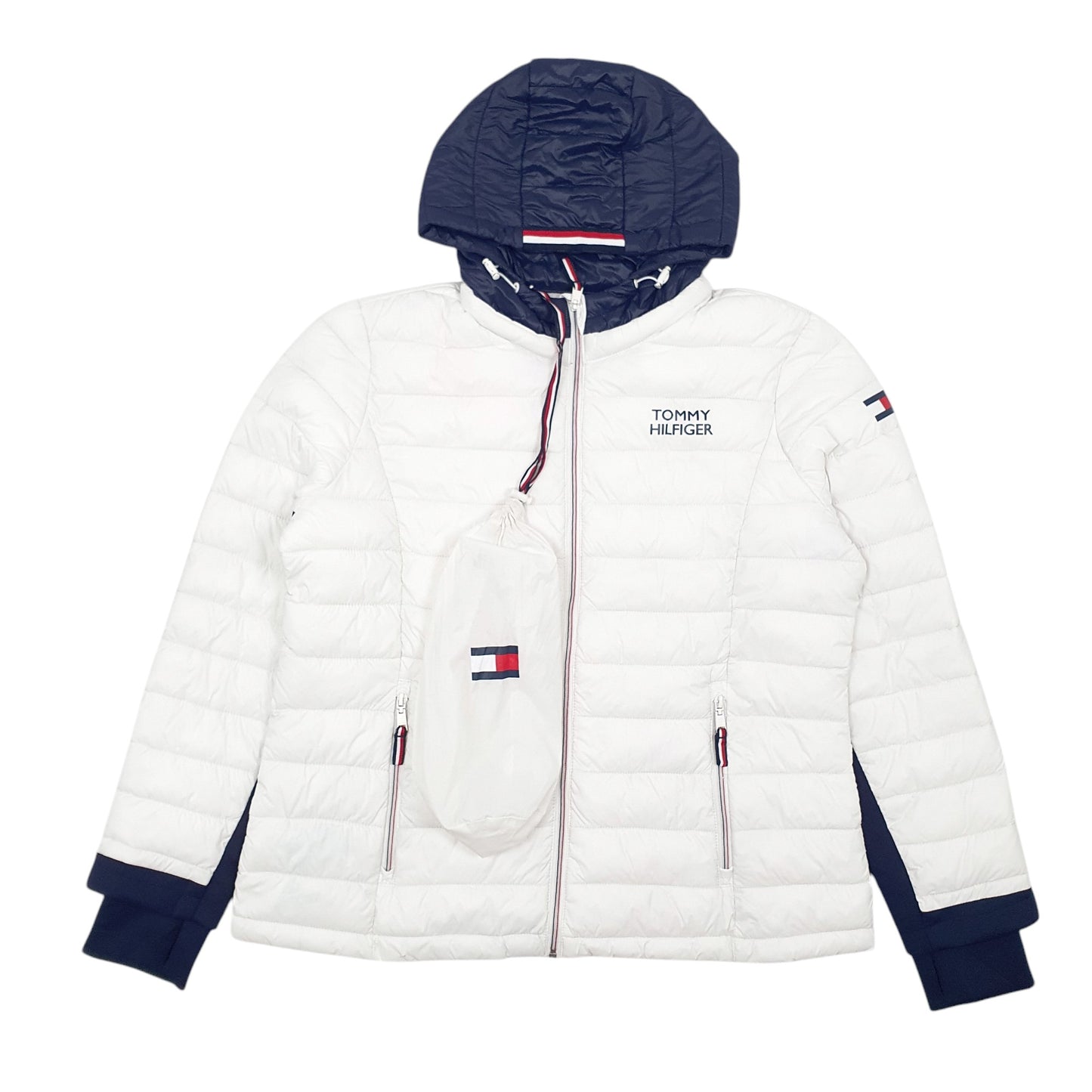 Womens White Tommy Hilfiger Packable Lightweight  Coat