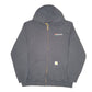 Mens Black Carhartt Workwear Hoodie Firestone Auto Care Full Zip Jumper