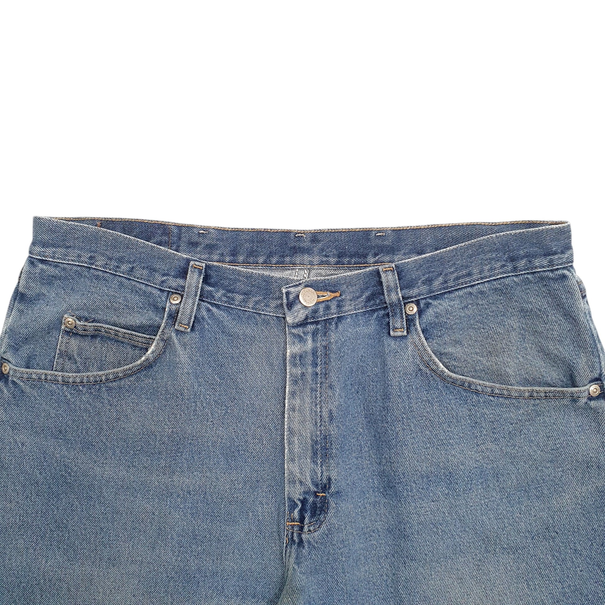 Mens Blue Wrangler Denim Jeans Jorts Cut Off Denim Shorts
