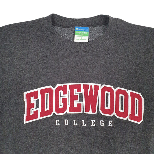 Mens Grey Champion Spellout Crewneck Jumper