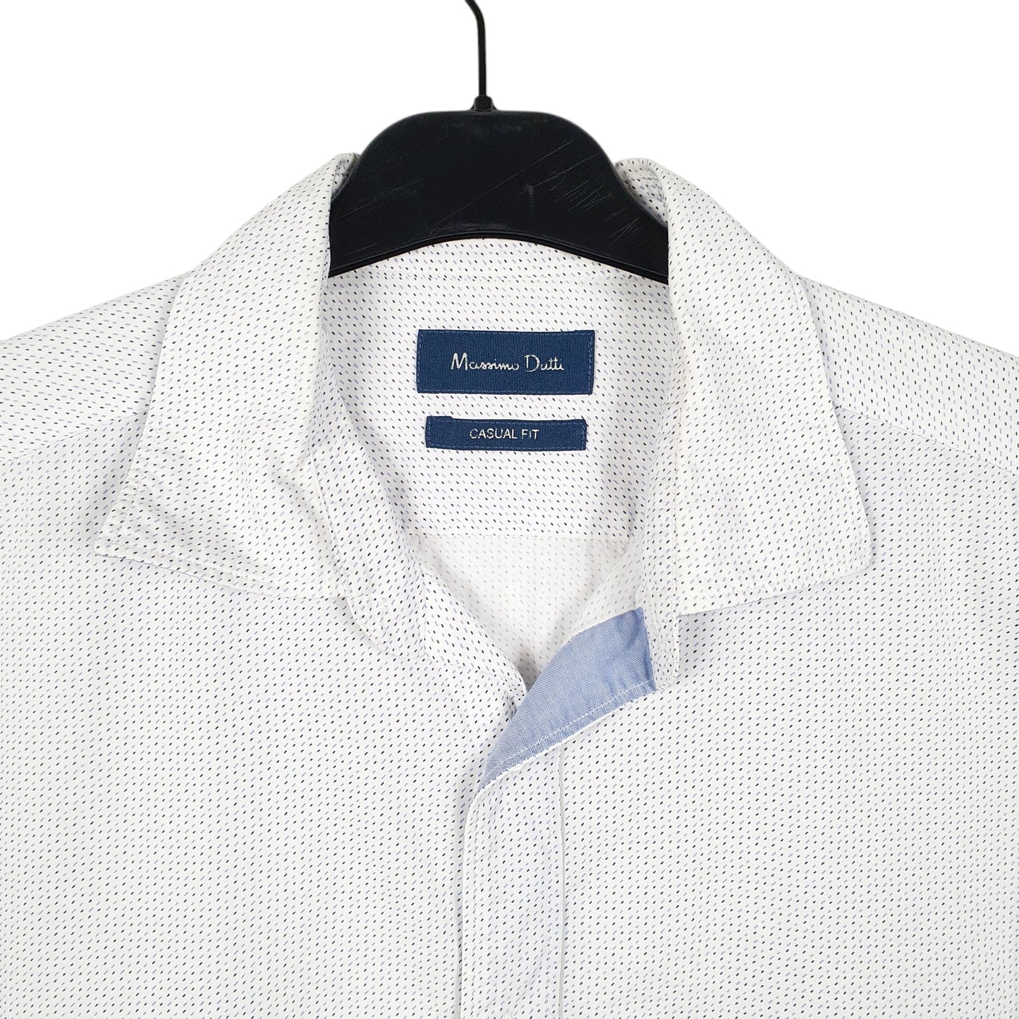 Mens White Massimo Dutti Casual Long Sleeve Shirt