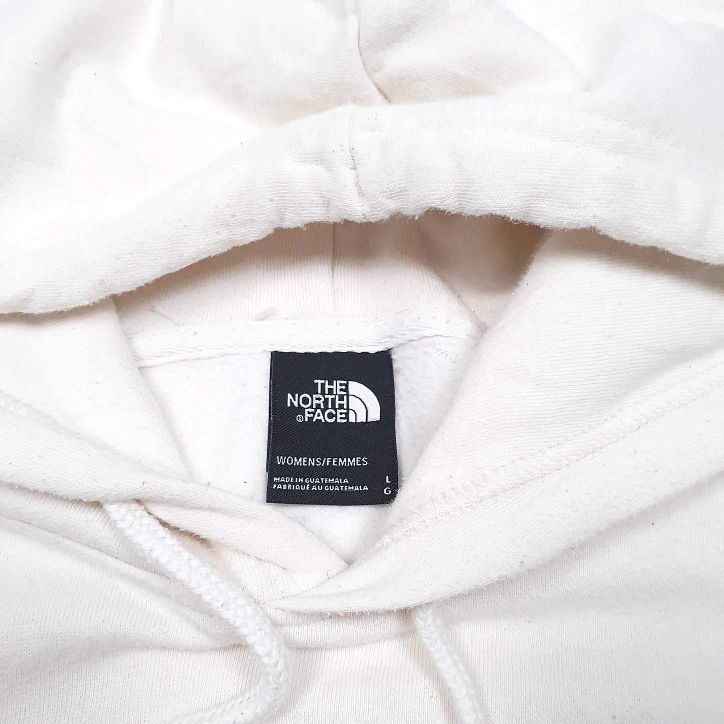 Womens Cream The North Face Spellout Hoodie Jumper