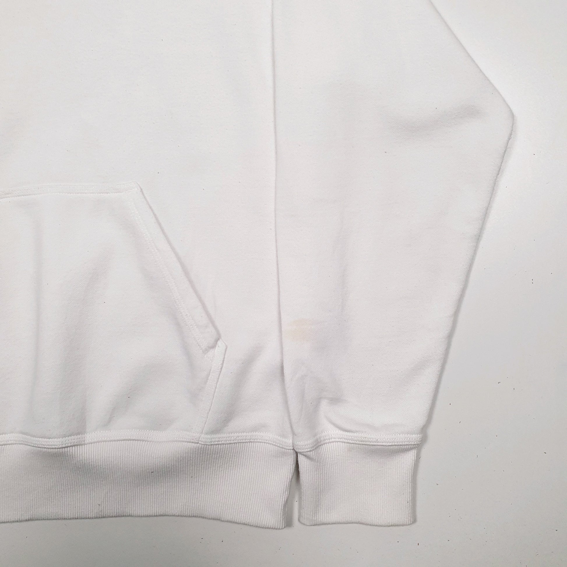 Mens White Champion Spellout Hoodie Jumper