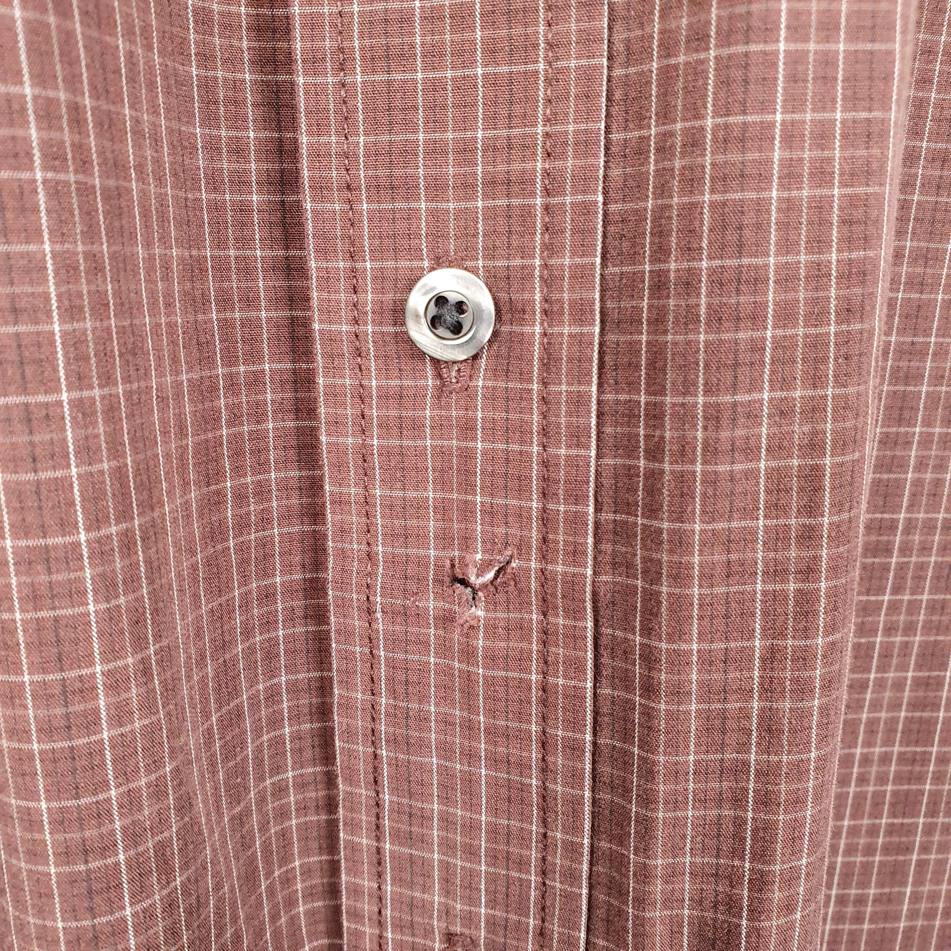 Mens Burgundy Dockers  Long Sleeve Shirt