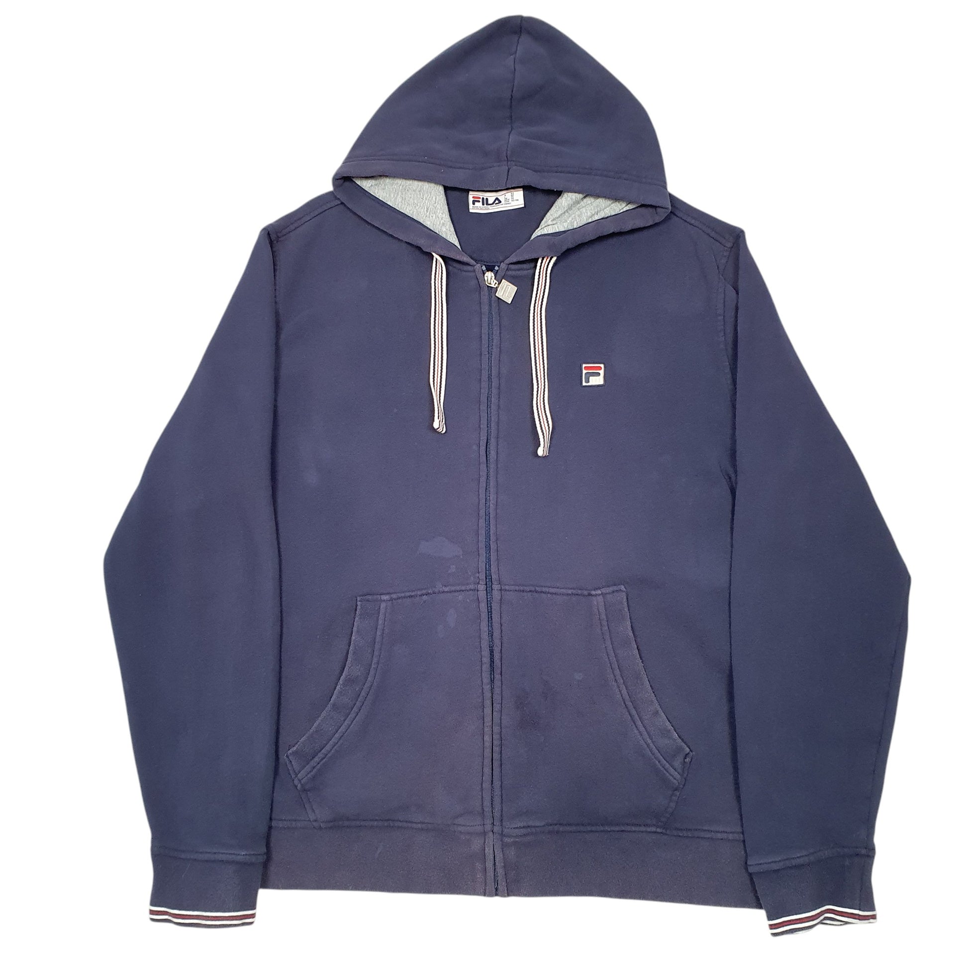 Mens Navy Fila  Full Zip Jumper