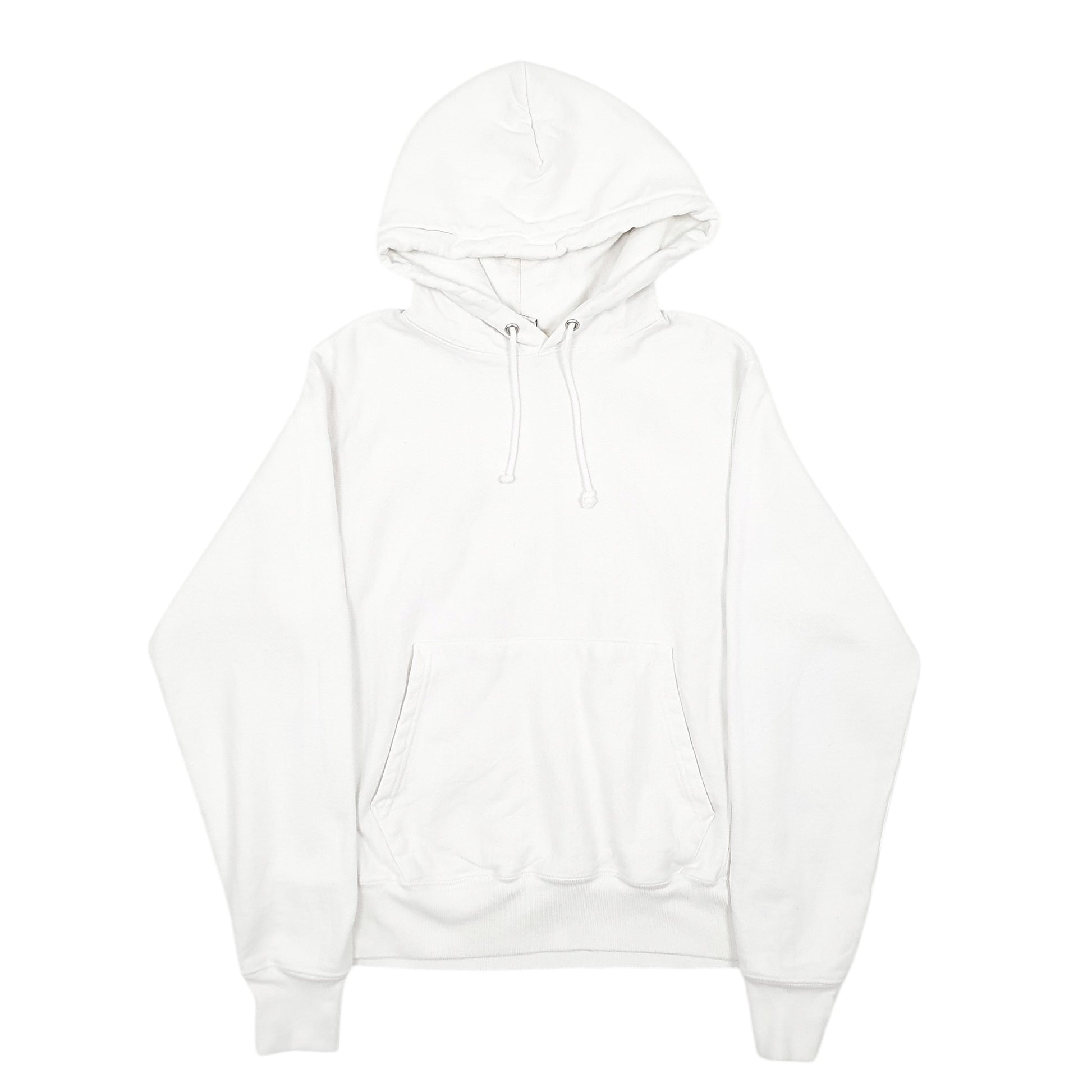 Mens White Champion Reverse Weave Hoodie Jumper