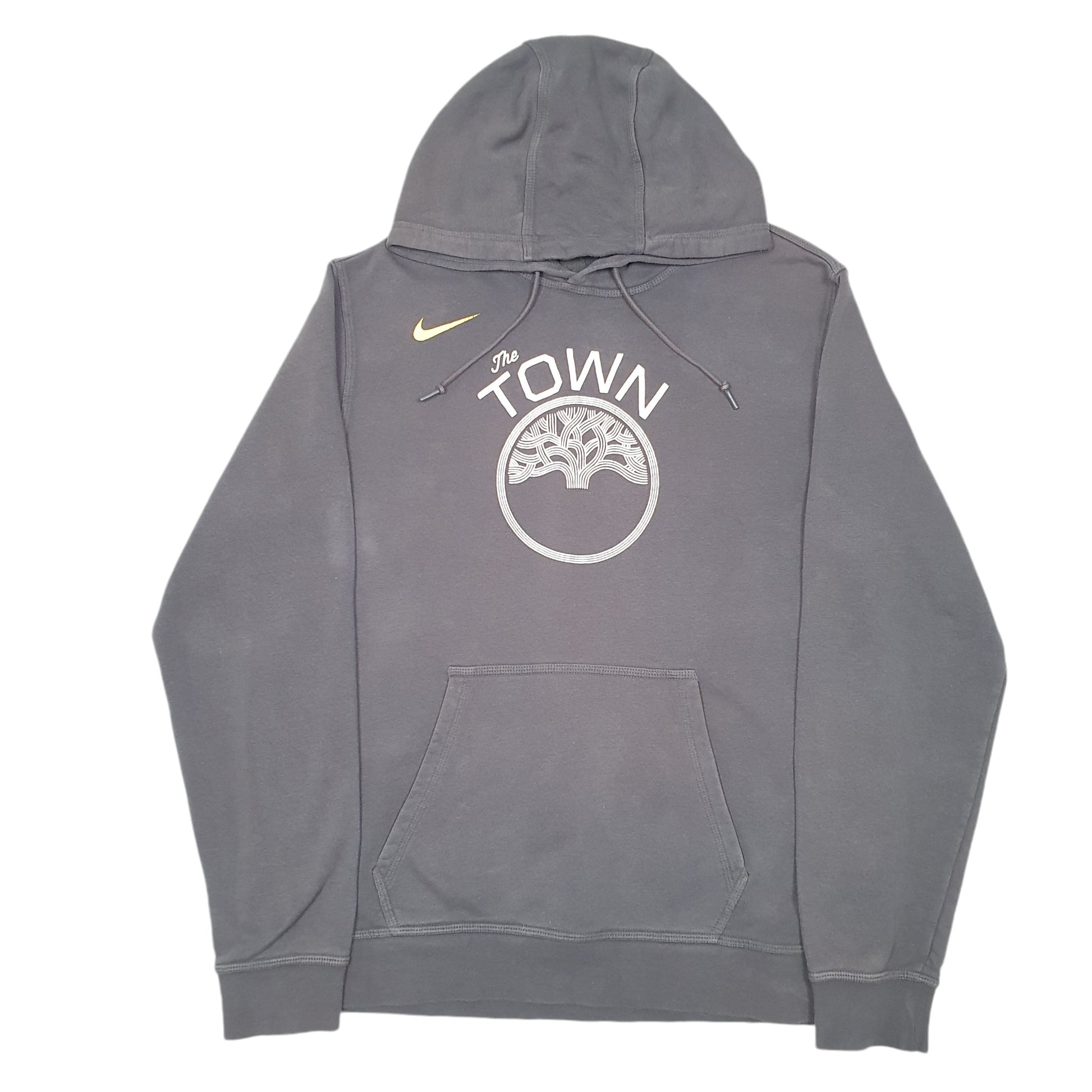 Mens Grey Nike The Town Golden State Warriors Basketball USA Hoodie Jumper