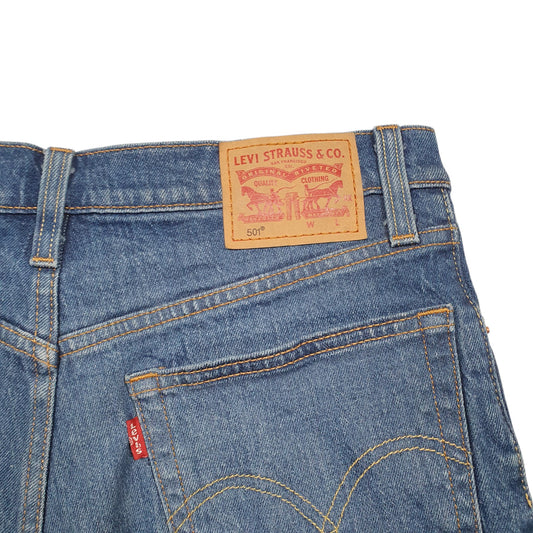 Womens Blue Levis 501 Jorts Hot Pants Denim Shorts