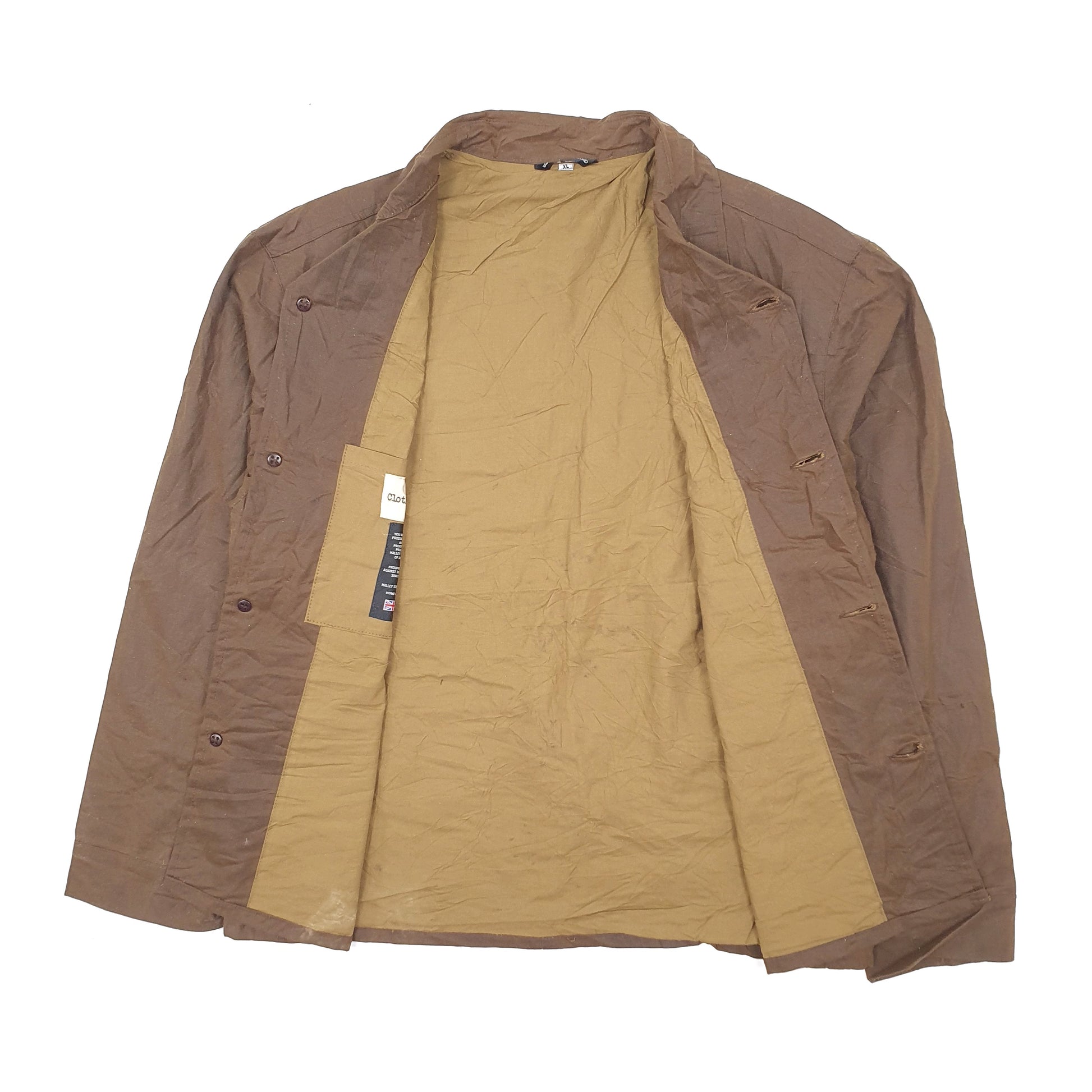 Mens Tan Cloth and Cut Halley Stevensons Vintage Chore  Coat