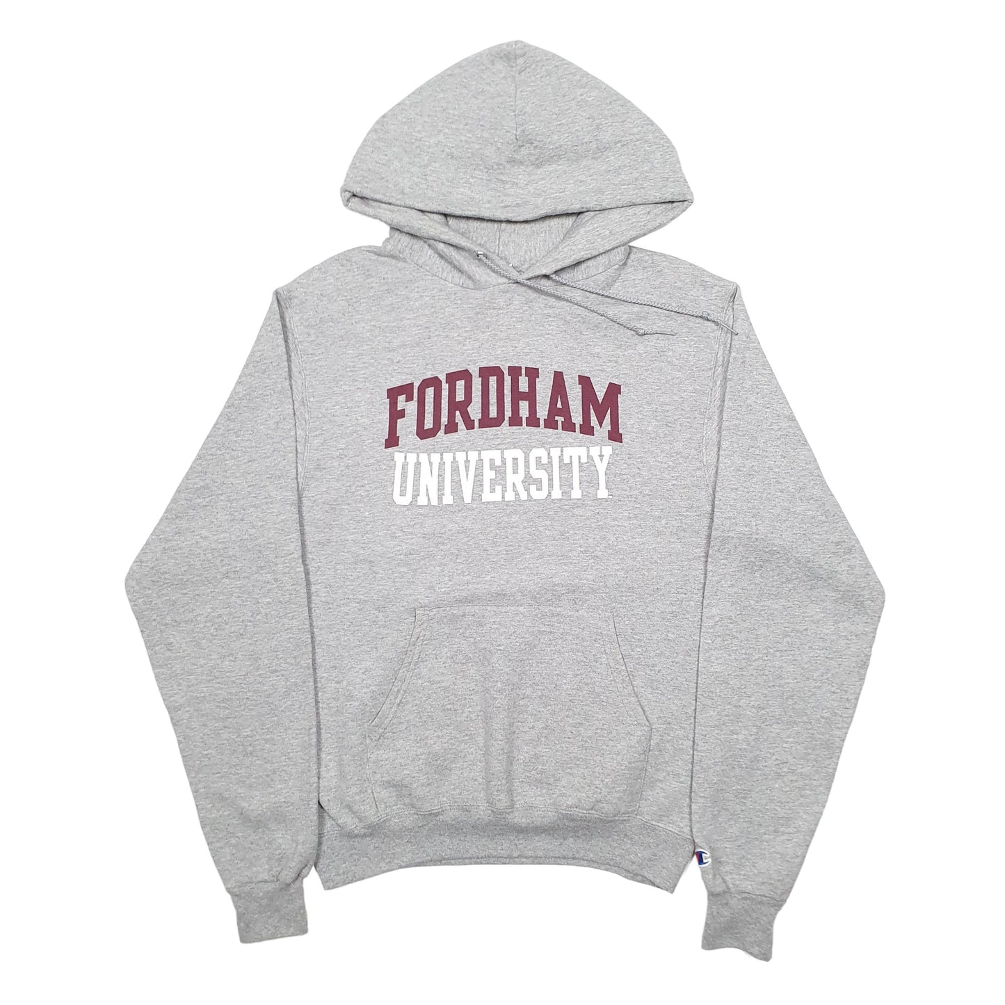 Mens Grey Champion Fordham University USA College Hoodie Jumper