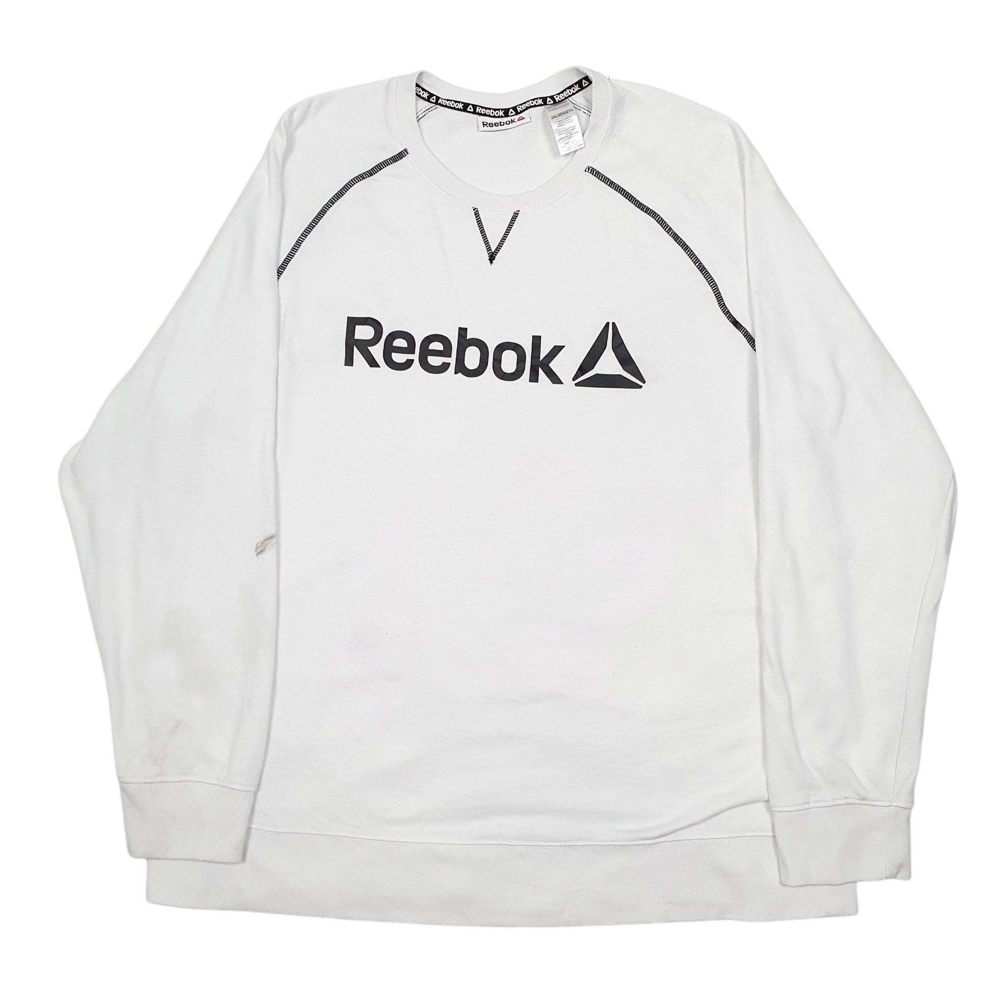 Womens White Reebok  Crewneck Jumper