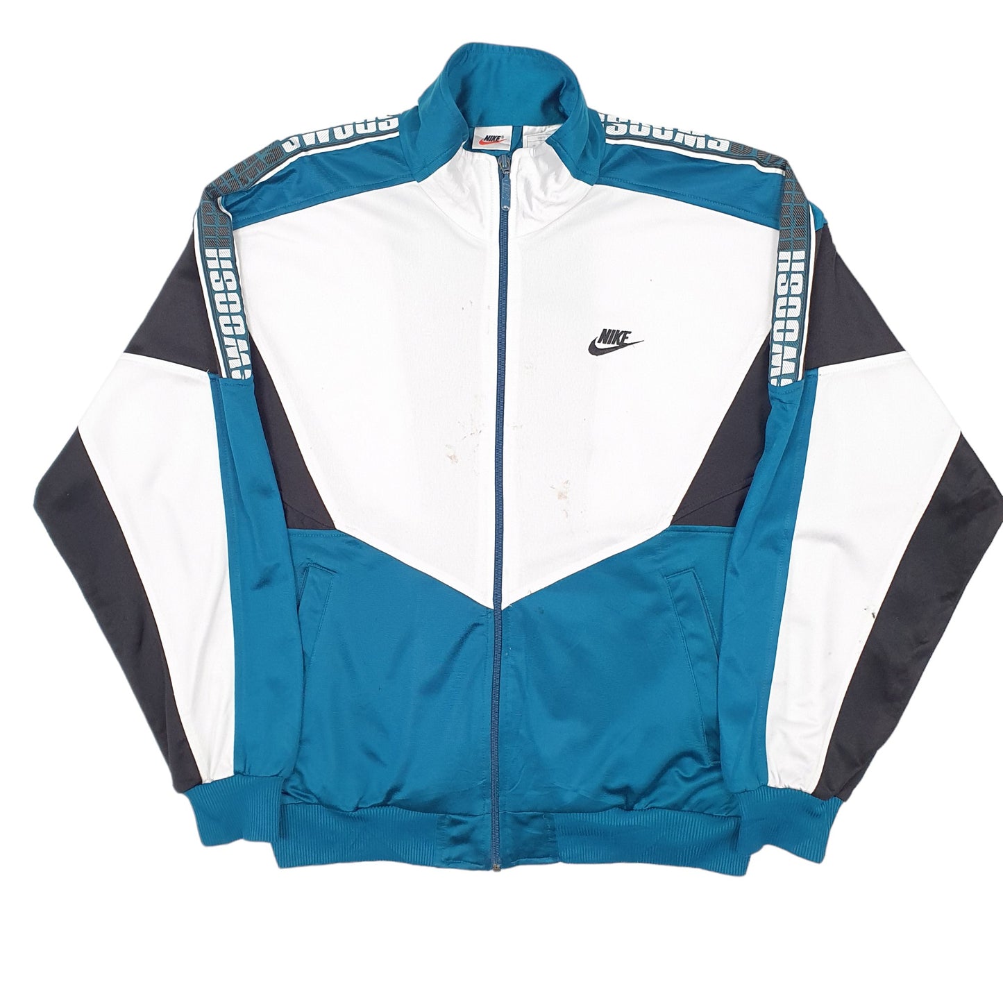 Mens Blue Nike Vintage 1990s Tracksuit Top Full Zip Jumper