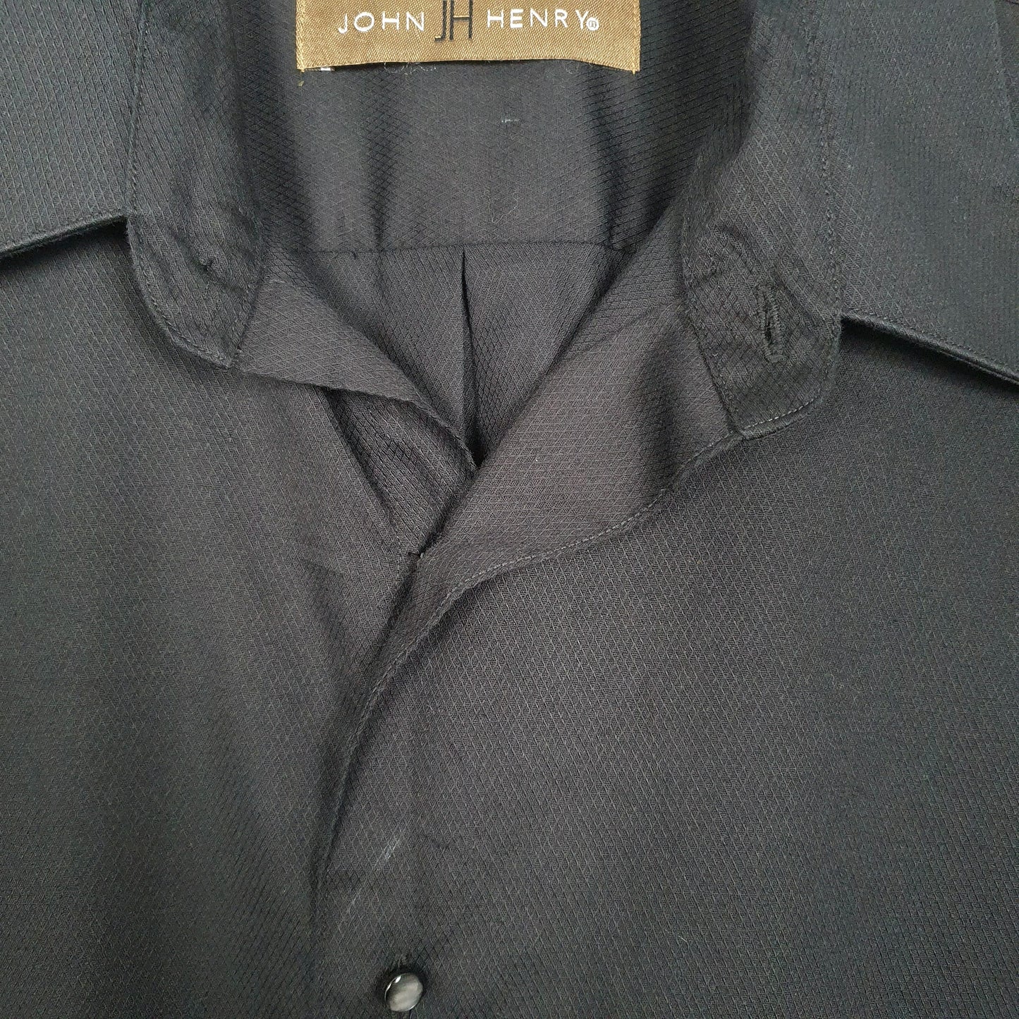 Mens Black John Henry  Long Sleeve Shirt