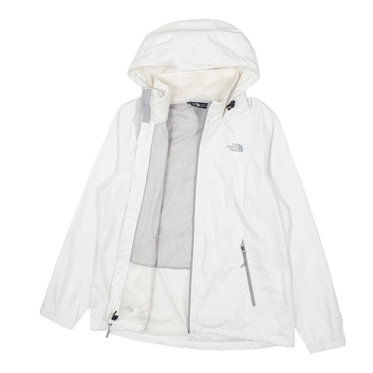 Womens White The North Face Dryvent Hooded  Coat