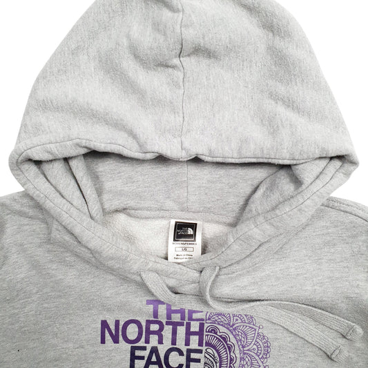 Womens Grey The North Face Spellout Hoodie Jumper