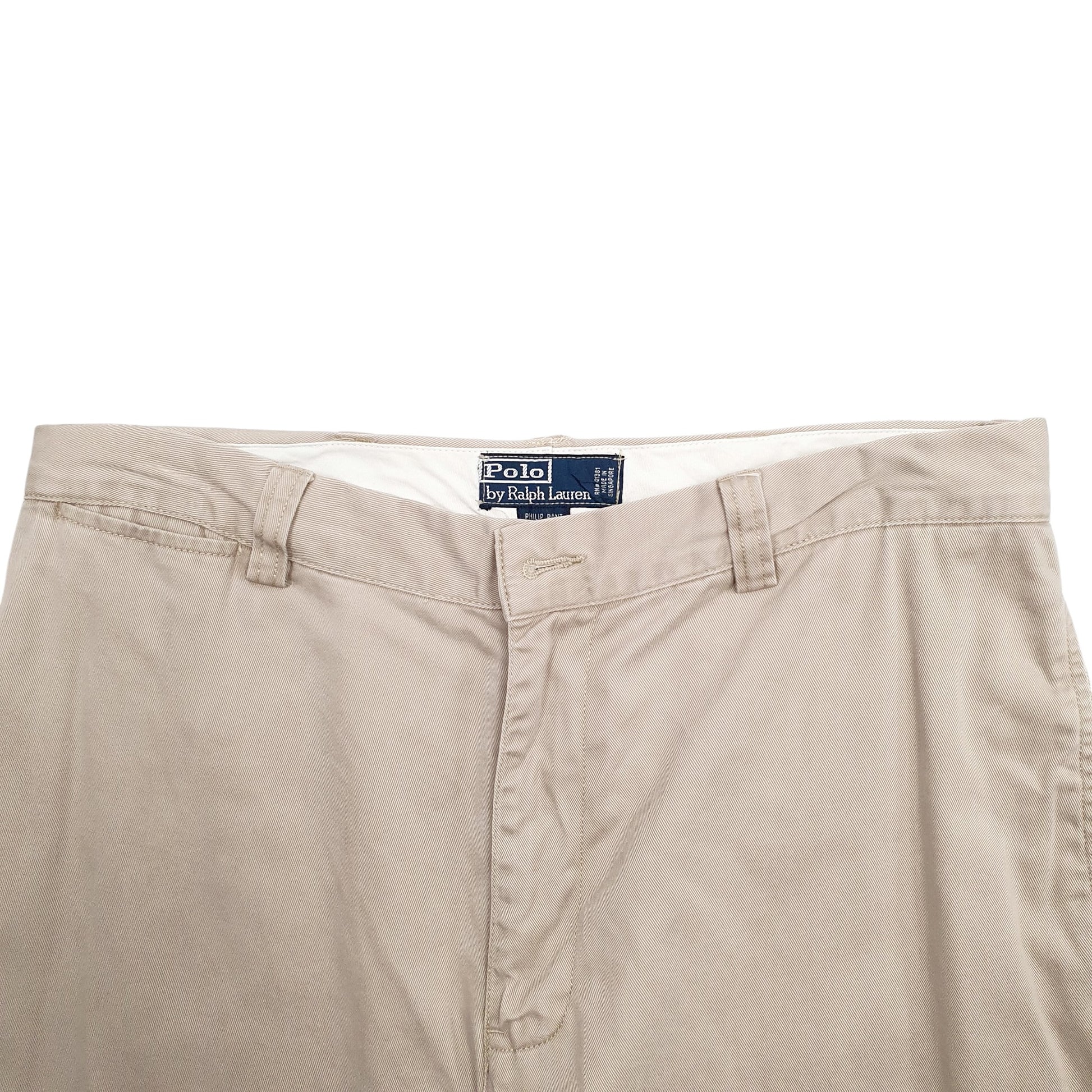 Mens Beige Polo Ralph Lauren Phillip Pant Vintage 2000's Chino Trousers