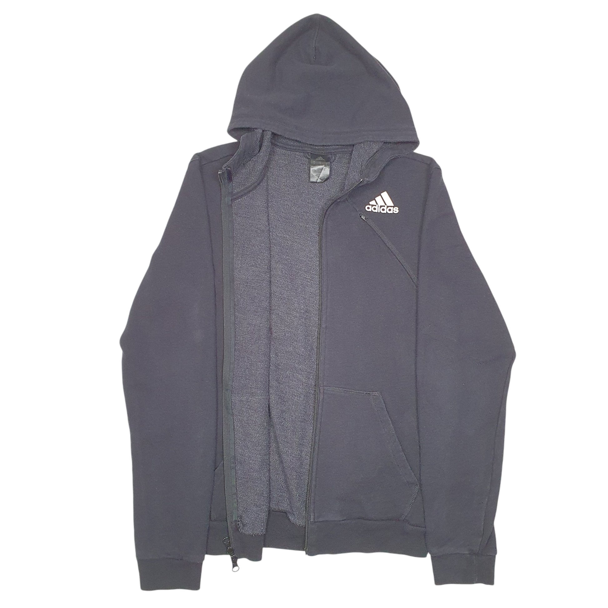 Womens Black Adidas Hoodie Womens Basketball Full Zip Jumper