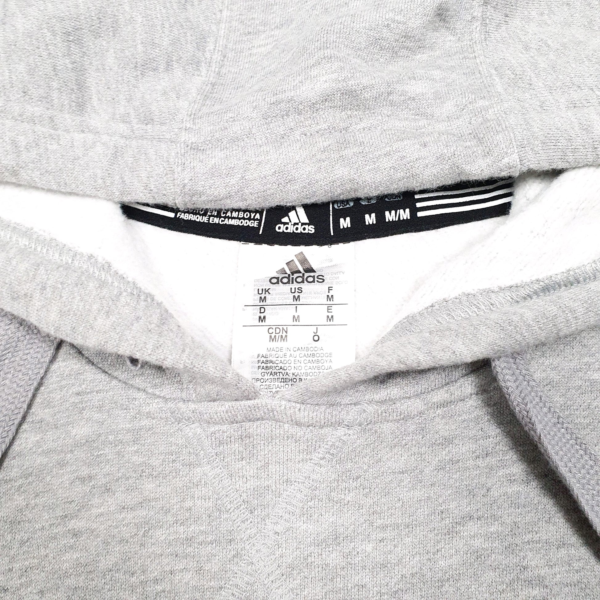 Mens Grey Adidas GL Training Gym Workout Hoodie Jumper