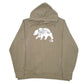 Mens Khaki The North Face Grizzly Bear Sleeve Spellout Hoodie Jumper