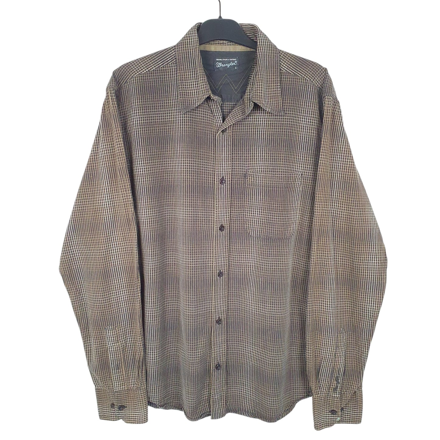 Mens Black Wrangler  Long Sleeve Shirt