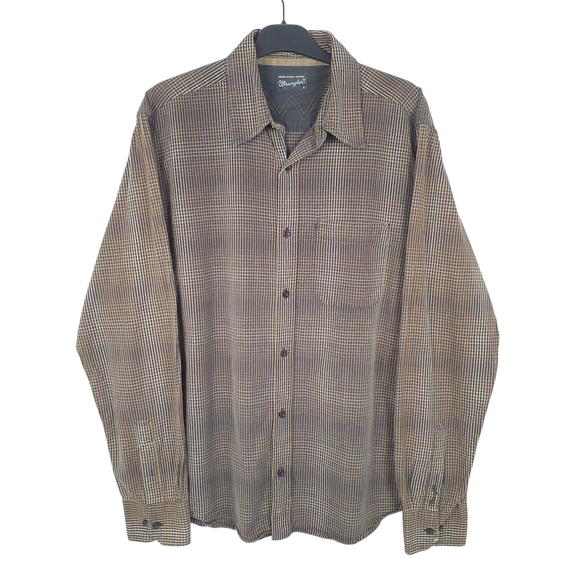 Mens Black Wrangler  Long Sleeve Shirt