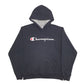 Mens Black Champion Spellout Hoodie Jumper