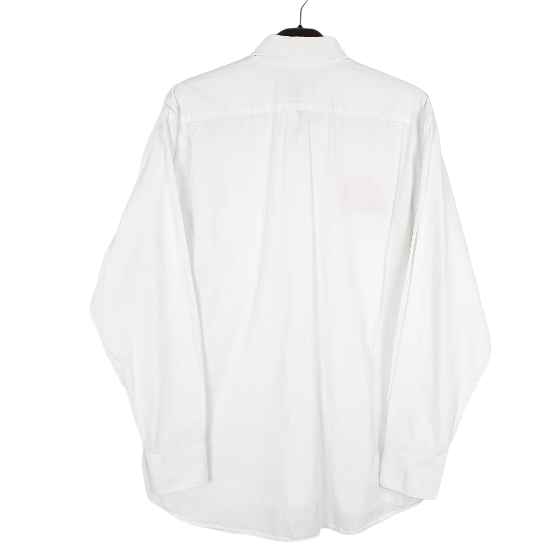 Mens White Lacoste  Long Sleeve Shirt