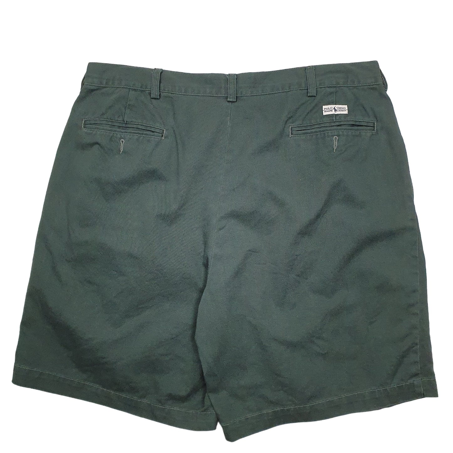 Mens Green Polo Ralph Lauren Pleated Chino Shorts