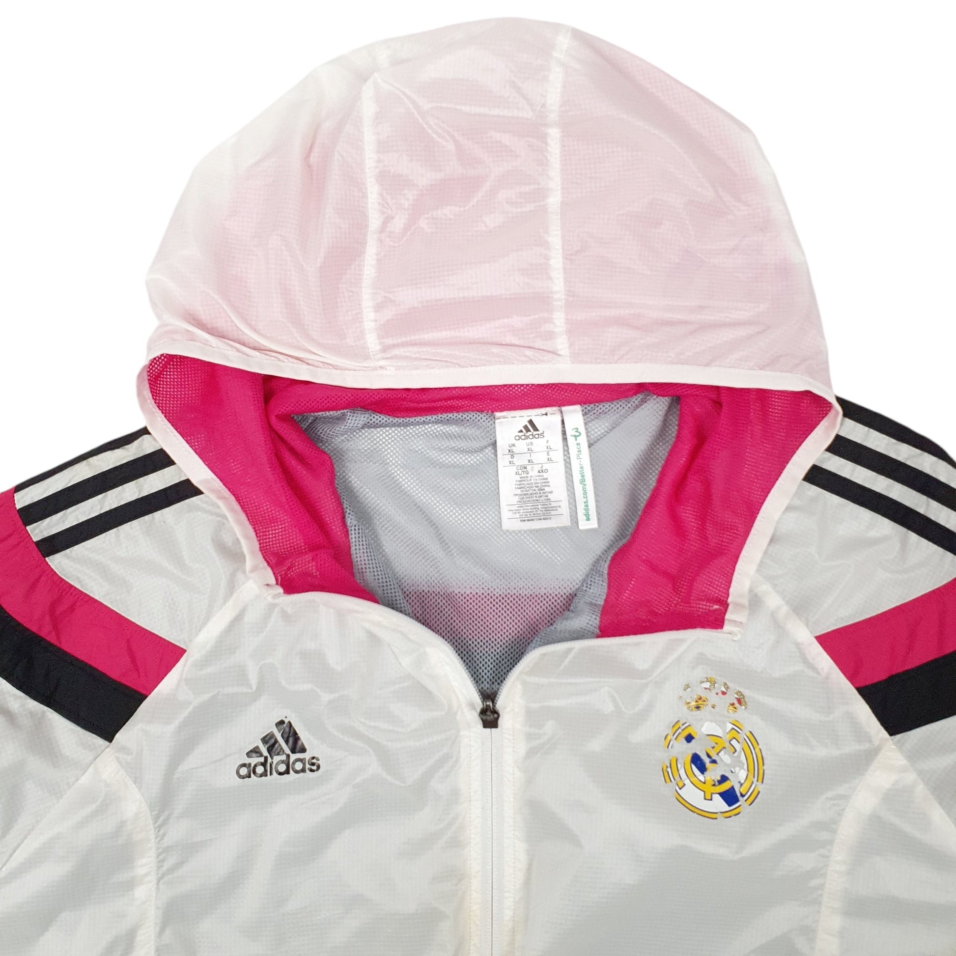 Mens White Adidas Real Madrid  Coat