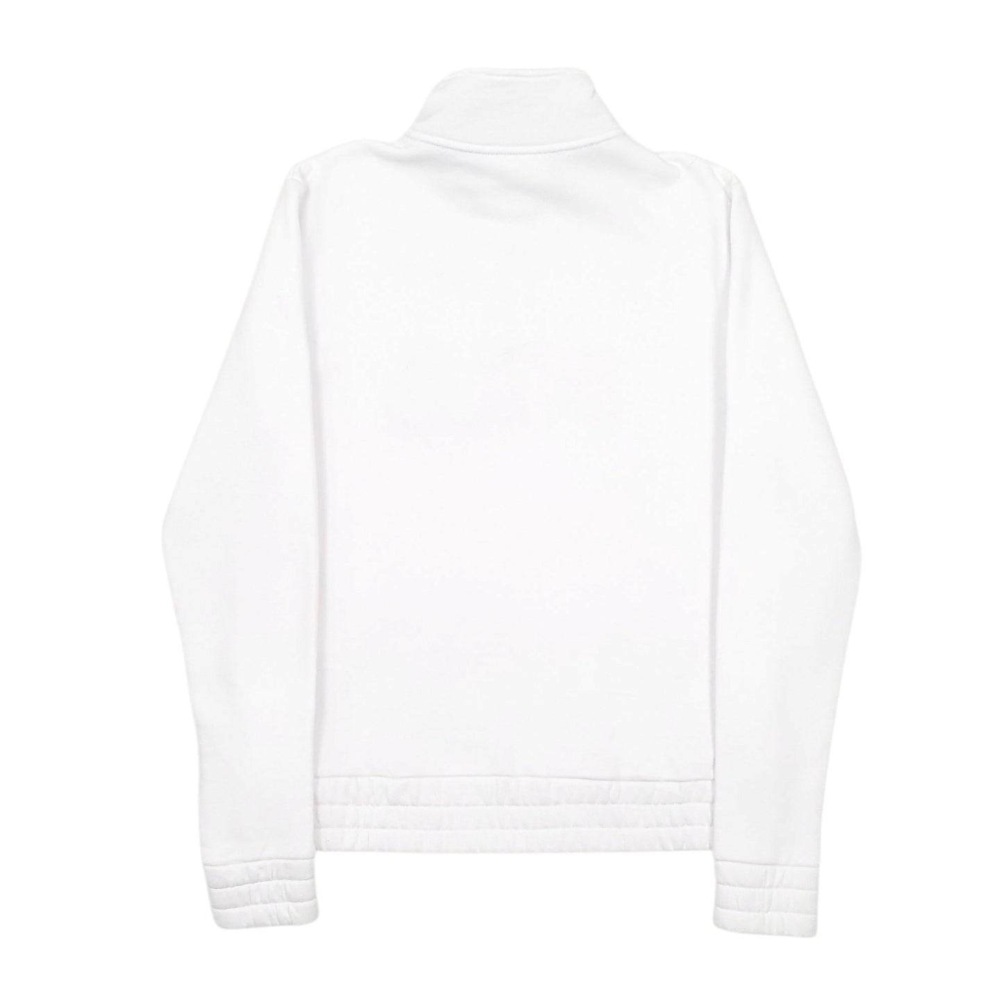 Womens White Fila Spellout Quarter Zip Jumper