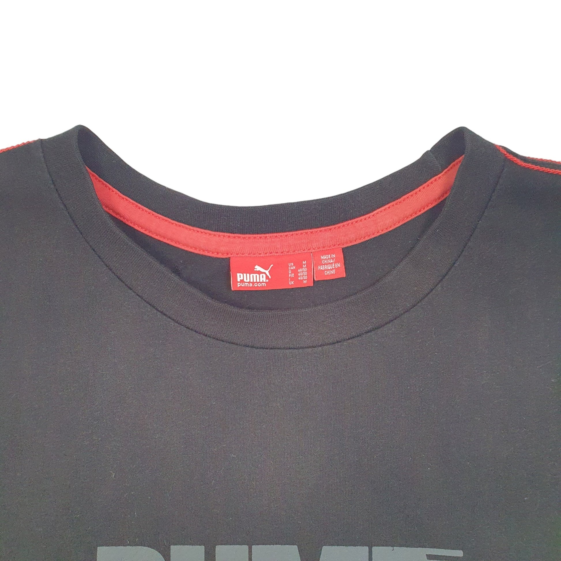 Mens Black Puma Spellout Original 48 Short Sleeve T Shirt