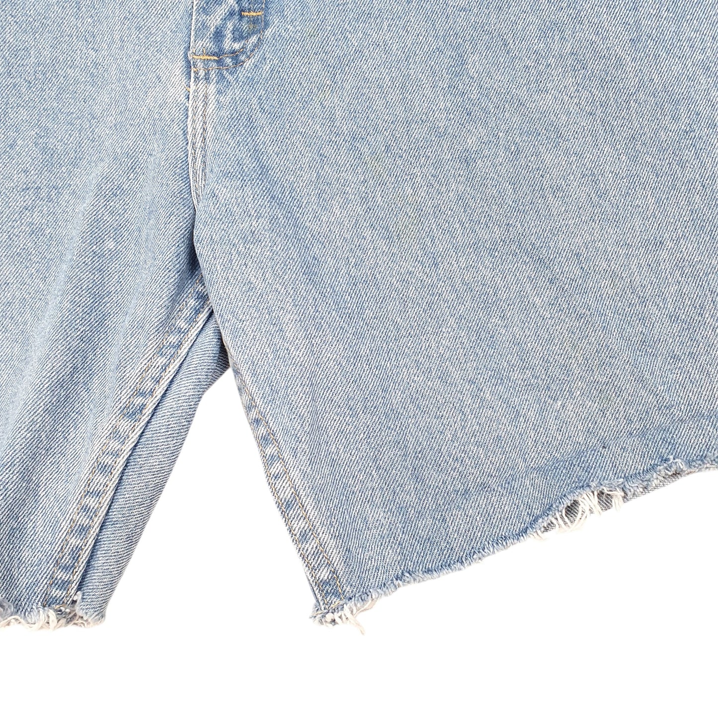 Mens Blue Wrangler Denim Jeans Jorts Regular Cut Offs Denim Shorts
