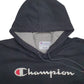 Mens Black Champion Spellout Hoodie Jumper