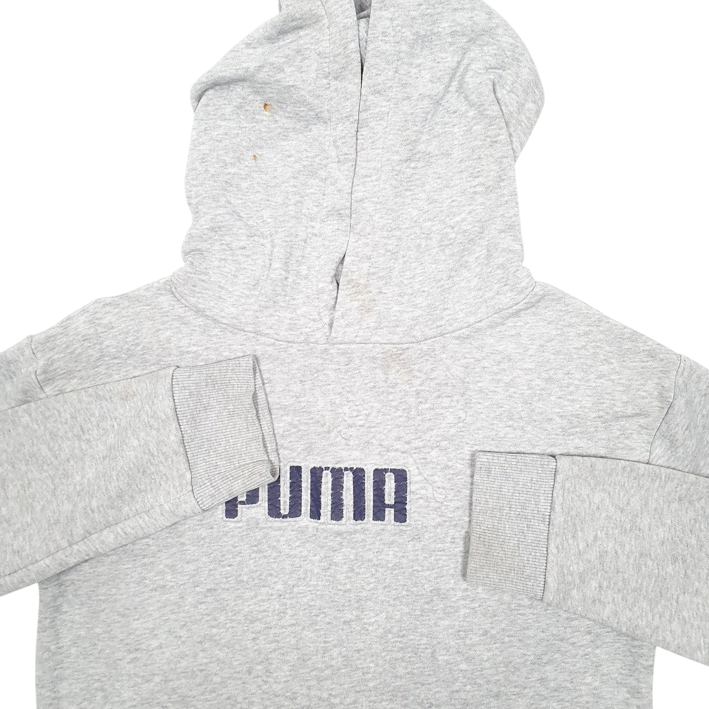 Womens Grey Puma Spellout Hoodie Jumper
