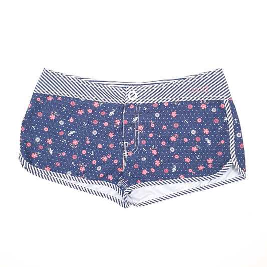 Womens Navy Animal  Sport Shorts