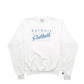 Mens White Champion Detroit Football Spellout Crewneck Jumper