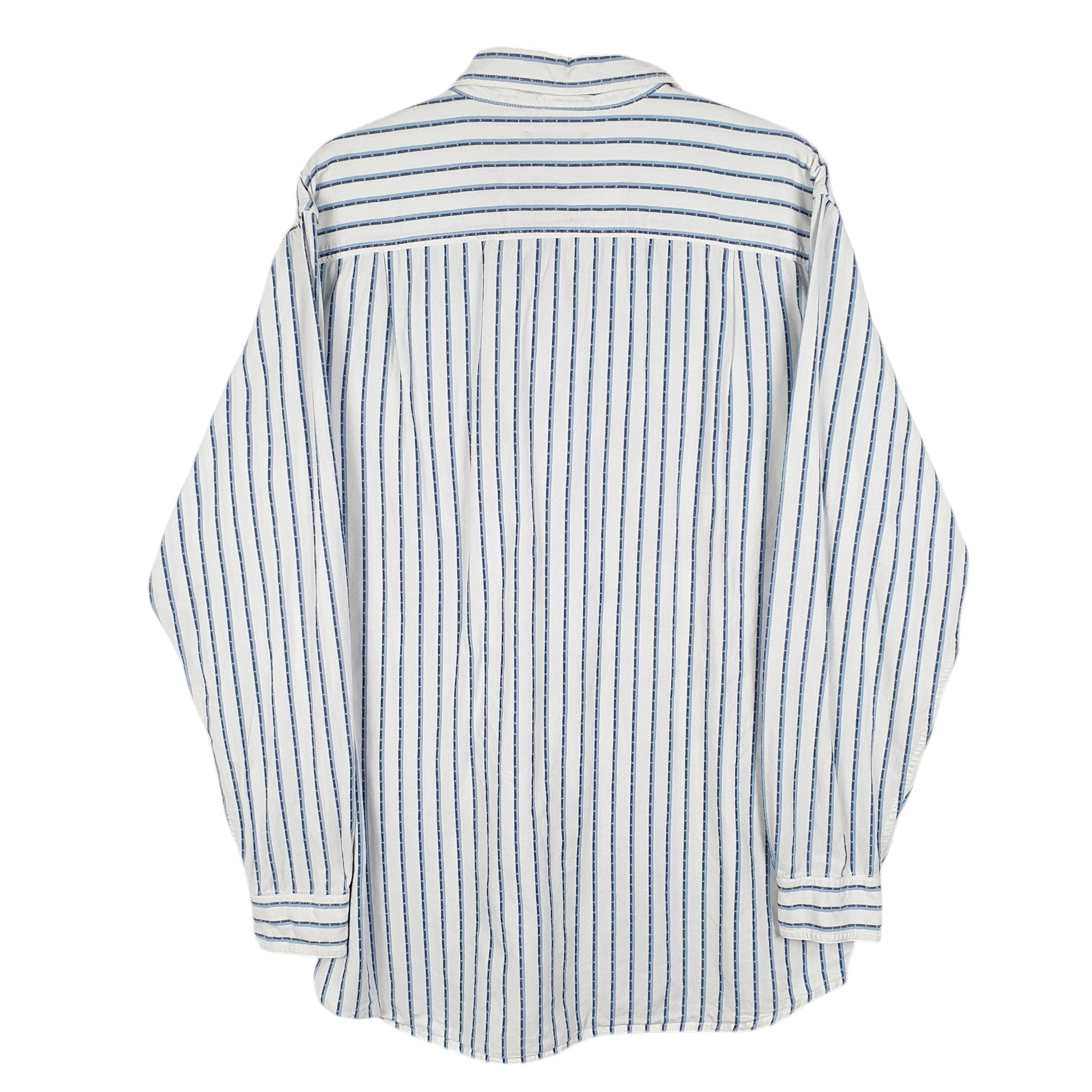 Mens White L.L.Bean Tall Long Sleeve Shirt