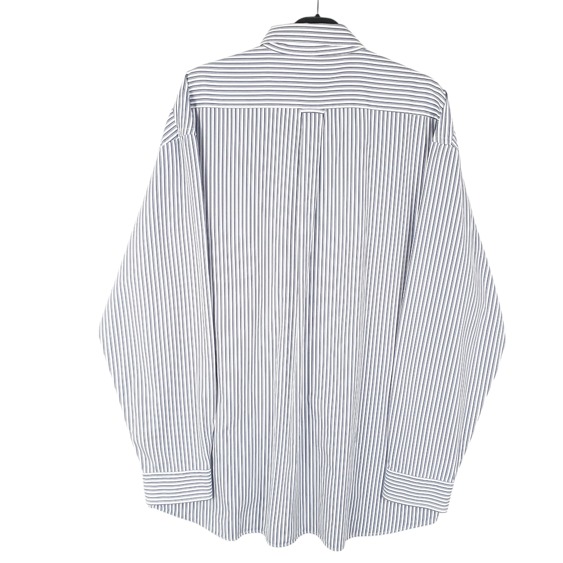 Mens Blue Gant Study Poplin Long Sleeve Shirt