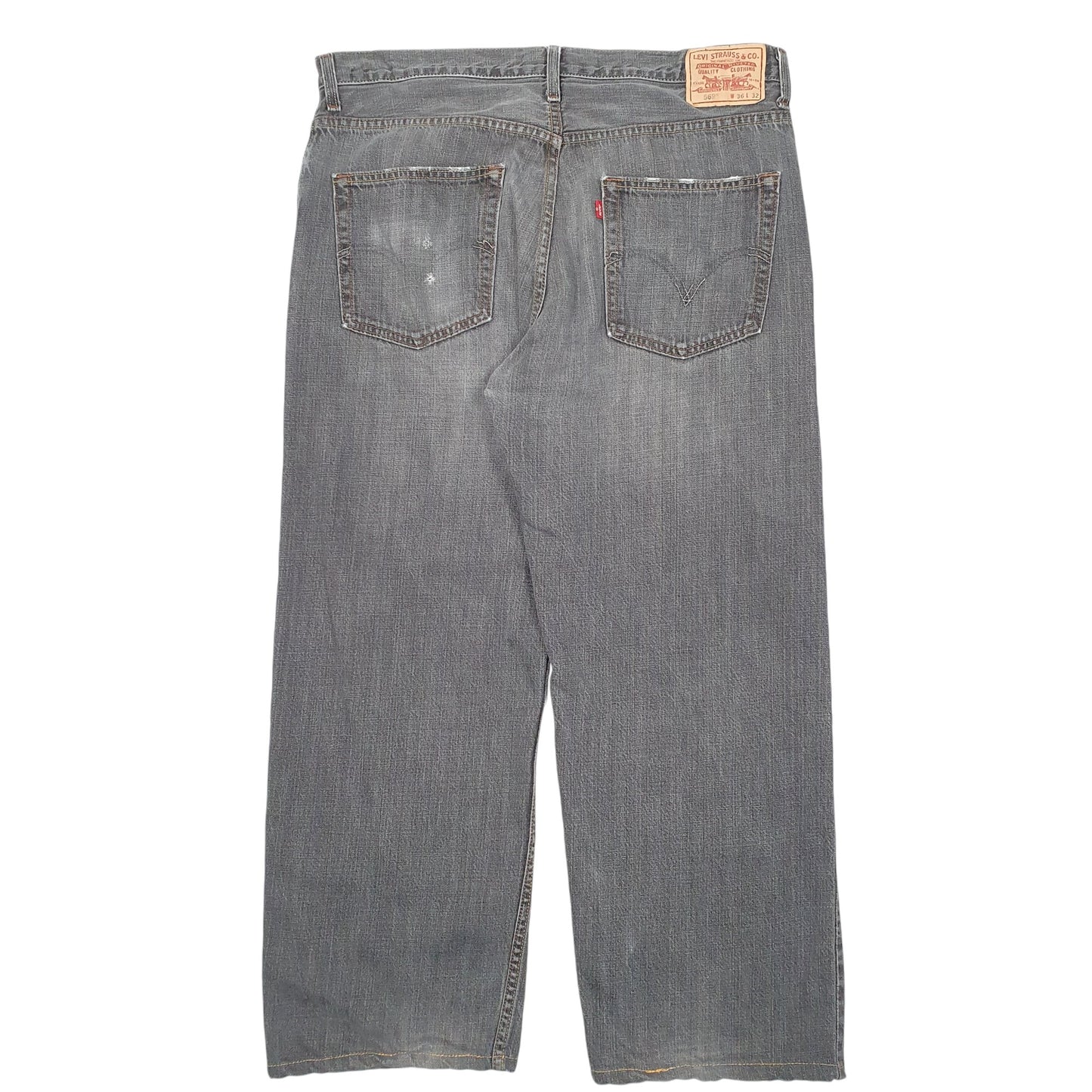 Mens Grey Levis Straight 569 JeansW36 L30