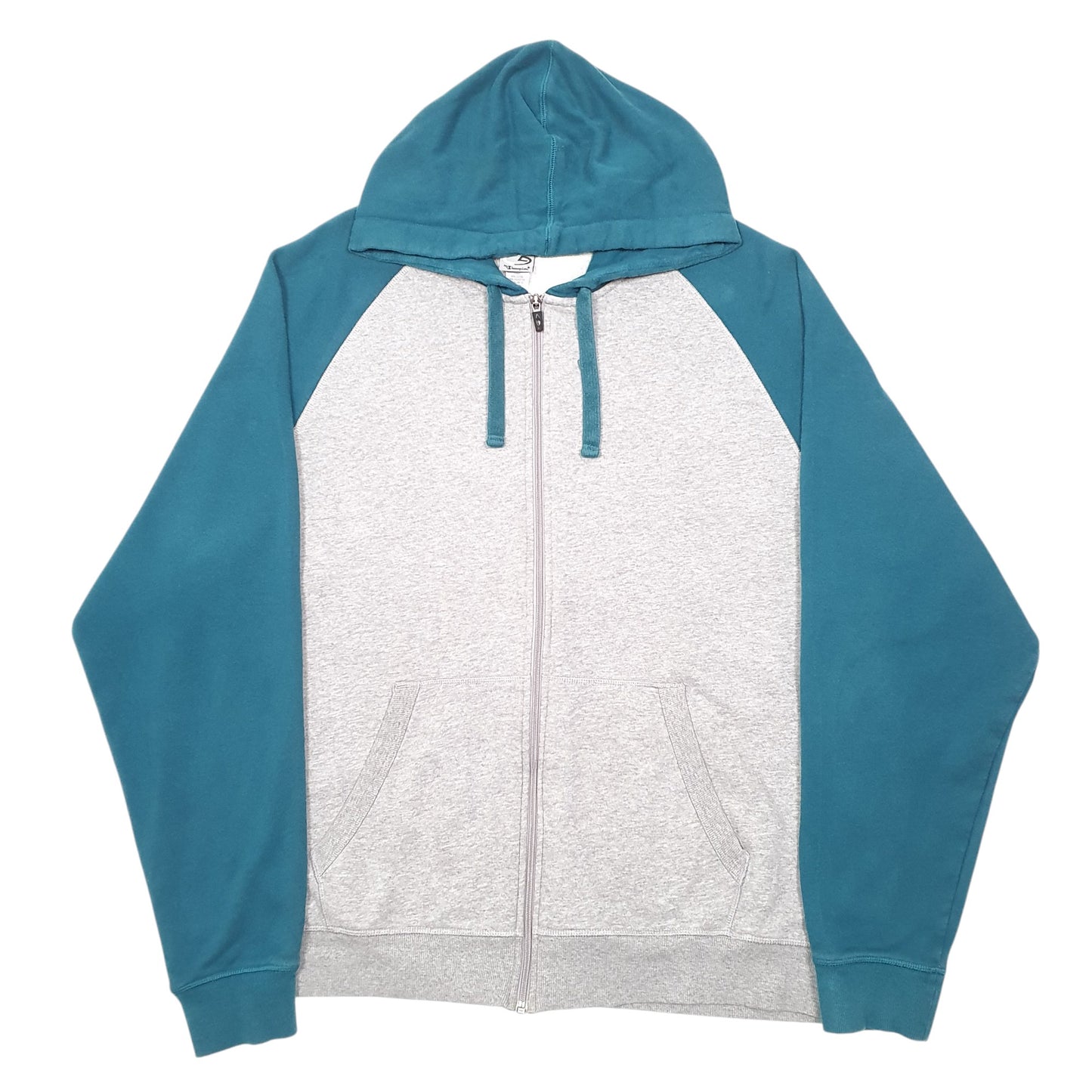 Mens Grey Champion Hoodie C9 Full Zip Jumper