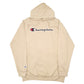 Mens Beige Champion Tall Script Hoodie Jumper