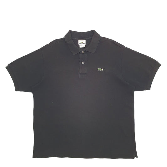 Mens Black Lacoste  Short Sleeve Polo Shirt