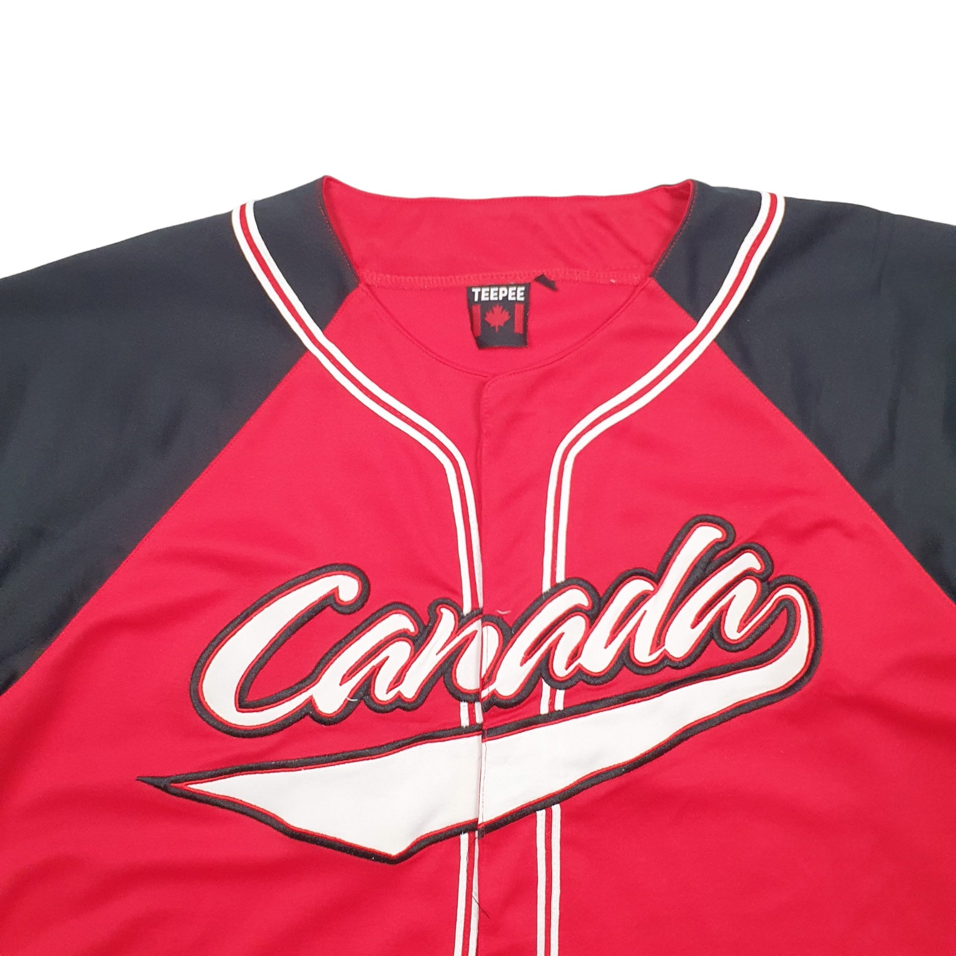 Mens Red Teepee Baseball Jersey Canada Short Sleeve T Shirt