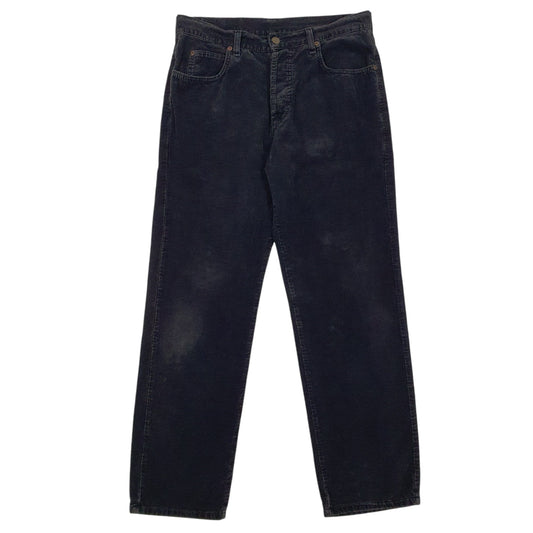 Mens Black Lee  Corduroy Trousers