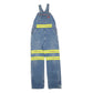 Mens Blue Dickies Denim Overalls Hi Vis 3M Dungaree Trousers