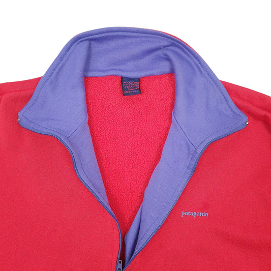 Mens Red Patagonia Capilene Vintage 90s Made In USA Quarter Zip Jumper